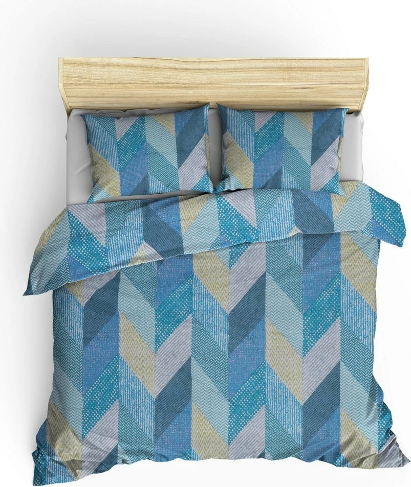 Set mbulesë për jorgan dopio Ranforce, L'essentiel, Anatolia, ngjyrë kaltër