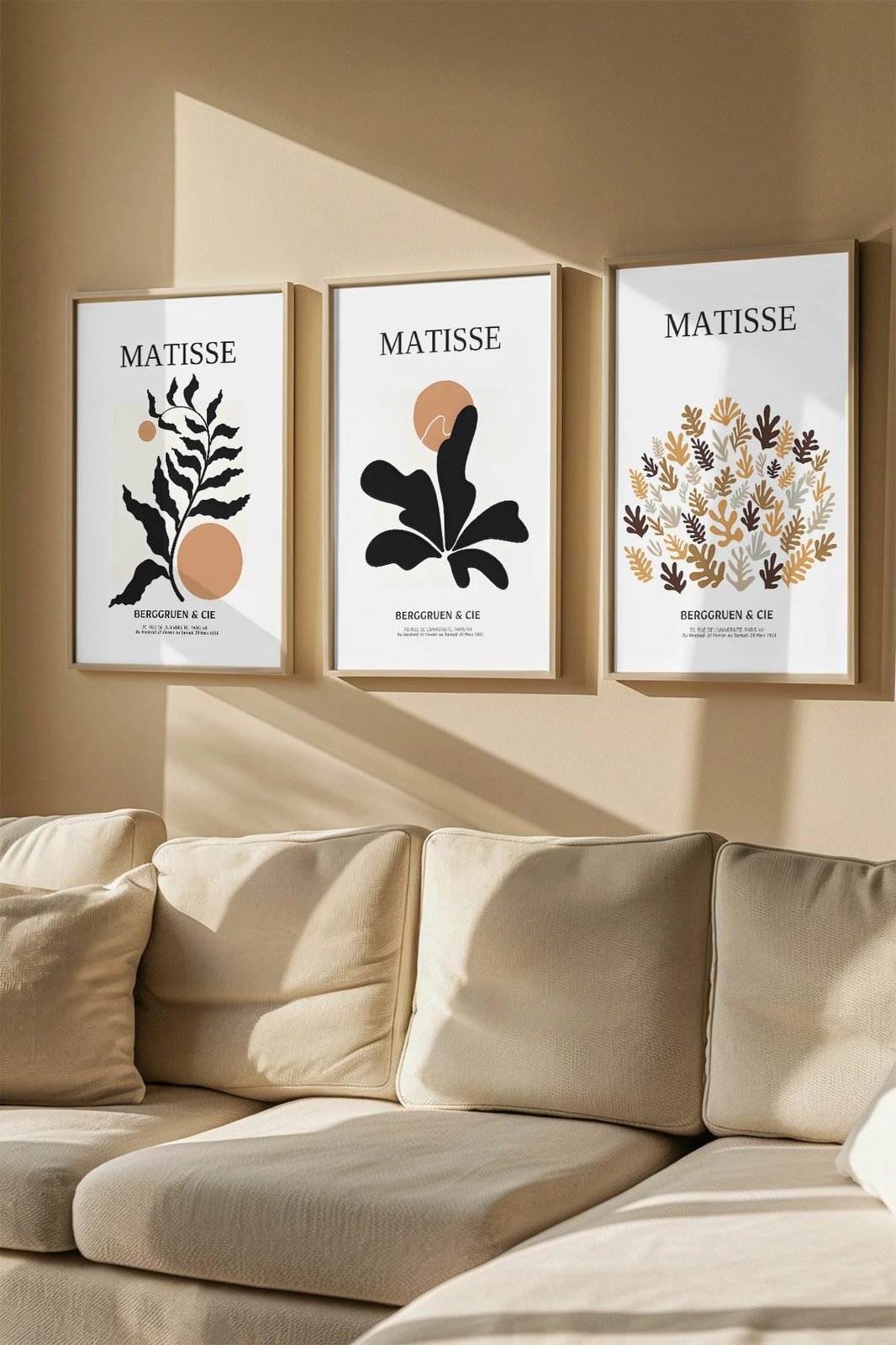 Pikturë dekorative me kornizë (3 copë), Wallity, Artvmodel25-Ahsap