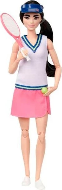 Kukull Barbie Mattel Made to Move Tenis, HKT73, me aksesorë