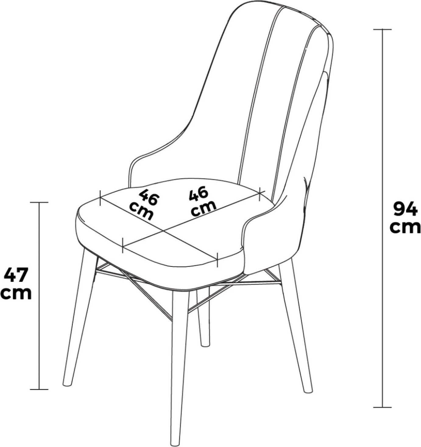 Set karrigesh (6 copë) Hanah Home, Pare, gri, kafe