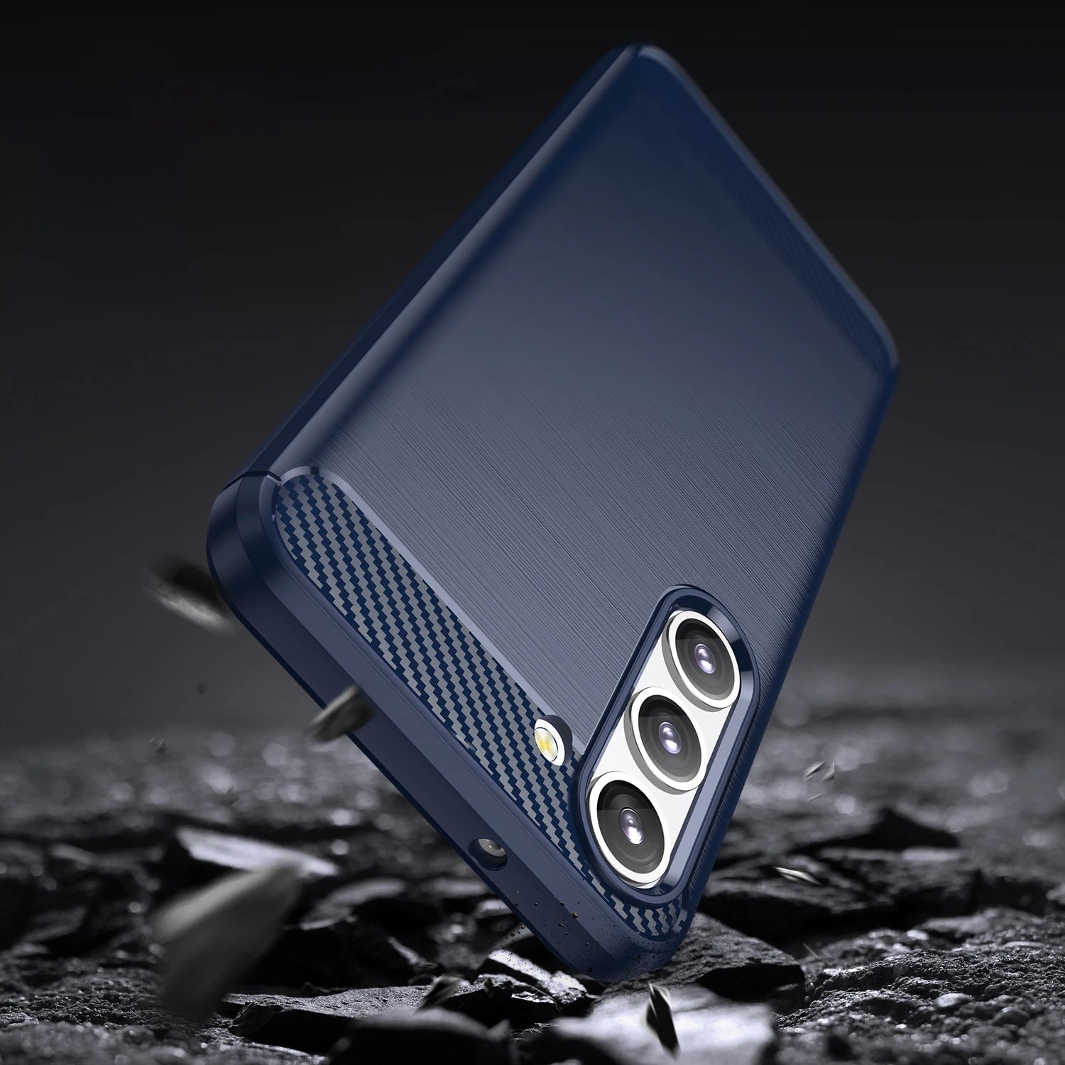 Mbështjellës Hurtel Carbon Case për Samsung Galaxy S23+, TPU, Blu