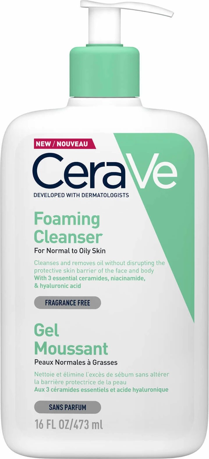Pastrues për lëkurë të yndyrshme CeraVe, 473 ml