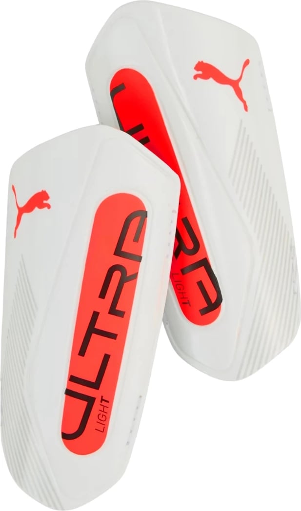 Mbrojtëse këmbësh për futboll Puma unisex, të bardha-portokalli