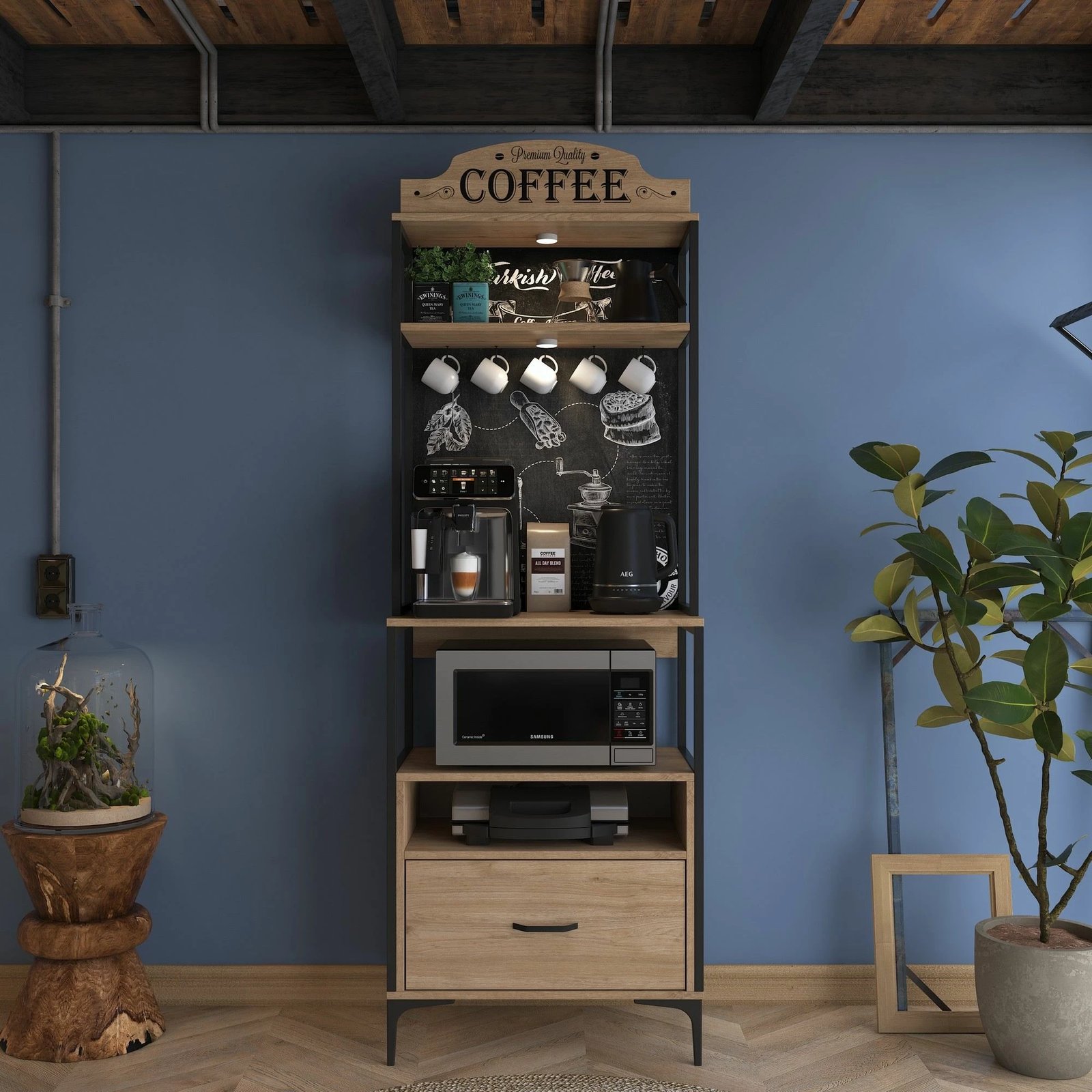 Dollap multifunksional Hanah Home, JE154 - 3130, ngjyrë arre