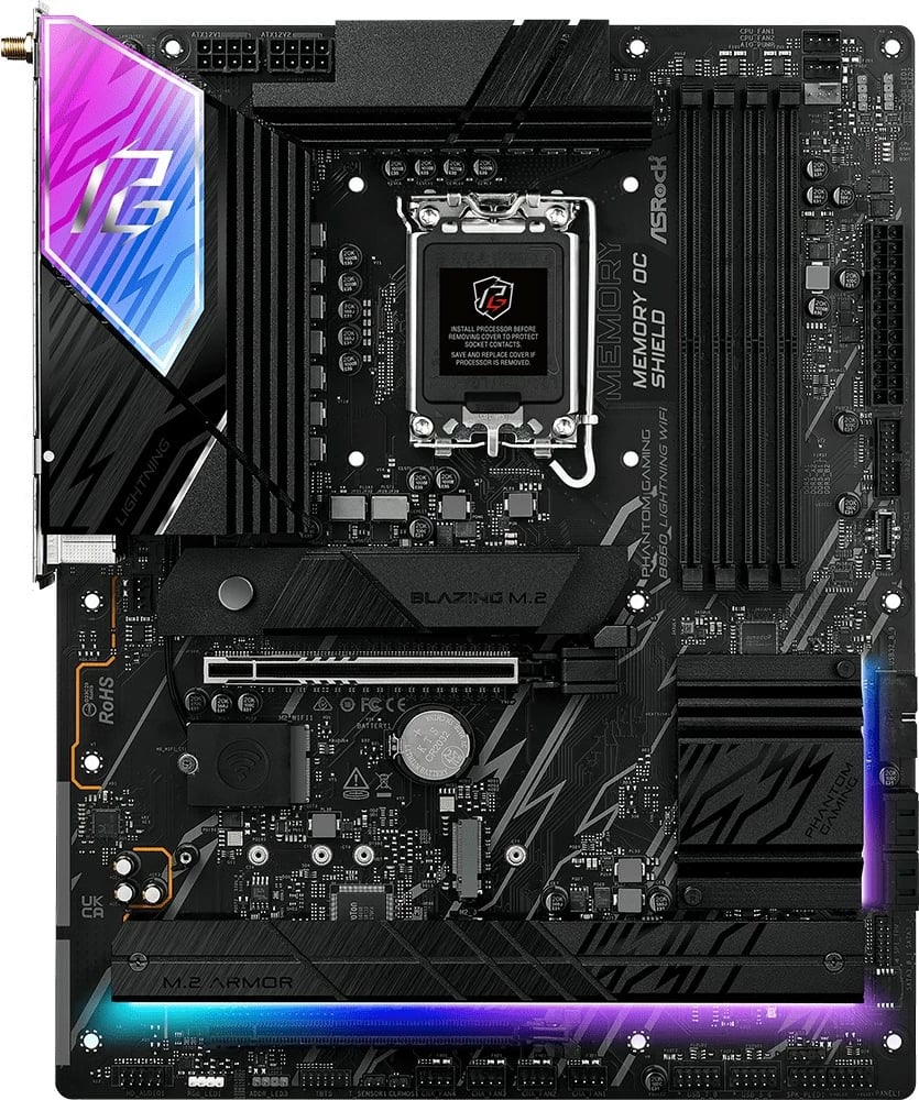 Pllakë amë ASRock B860 LIGHTNING WIFI, ATX, LGA1851, 4x DDR5, Wi-Fi 6E, E zezë