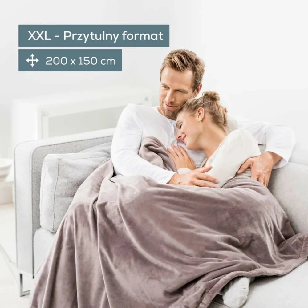 Batanije elektrike Beurer HD150 XXL Cosy, 200x150 cm, 6 nivele, Taupe