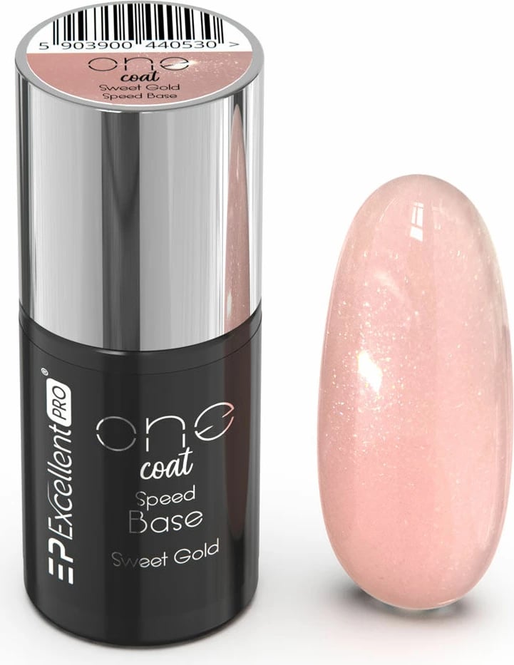 Bazë hibride për thonj për femra Excellent PRO One Coat Speed Base Sweet Gold 7g
