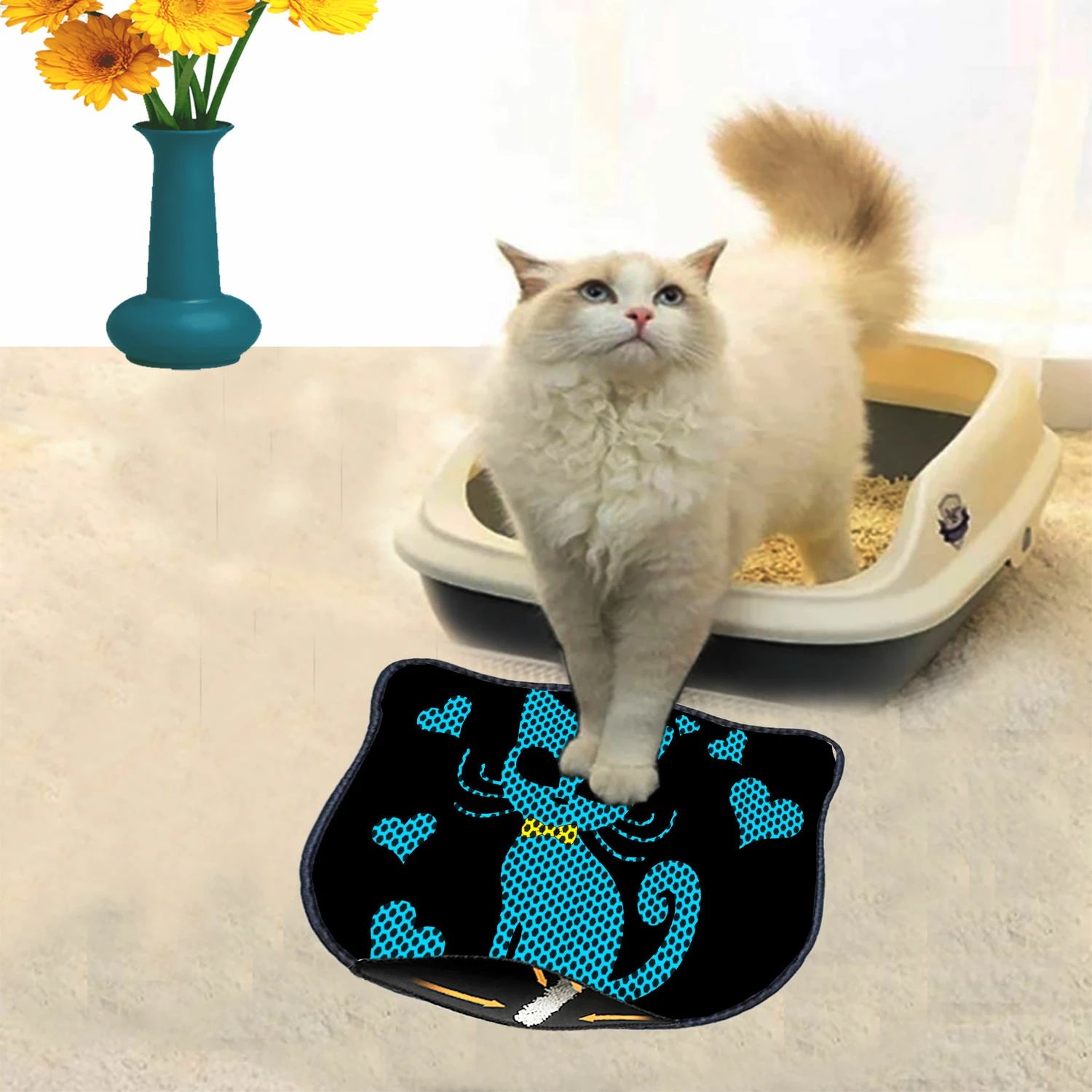 Tapet për rërë mace, Paws & Whiskers, Kdkafa0135