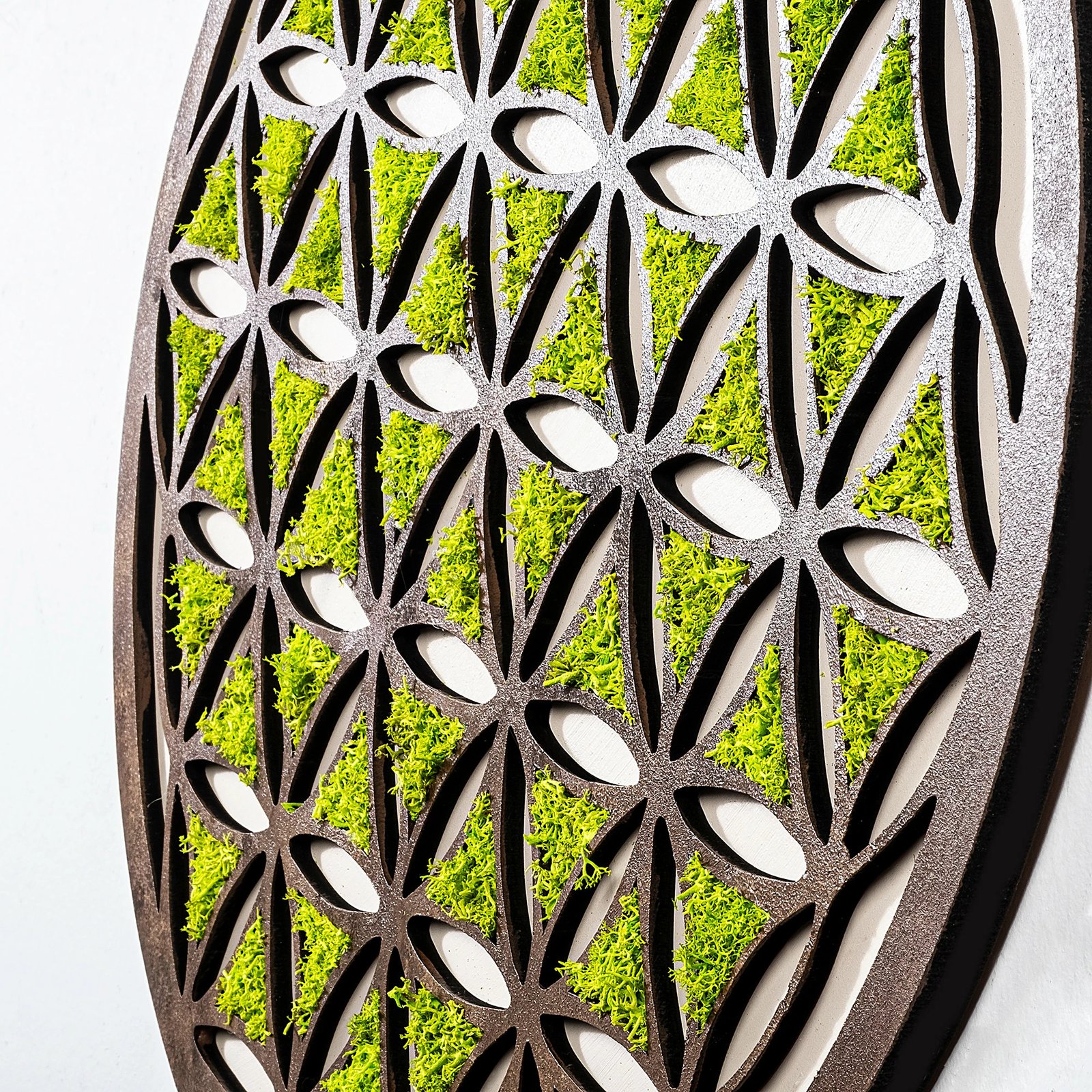 Aksesor dekorativ muri Wallity, gjeometrik, jeshil, kafe, bardhë Aksesor dekorativ muri Wallity, gjeometrik, jeshil, kafe, bardhë