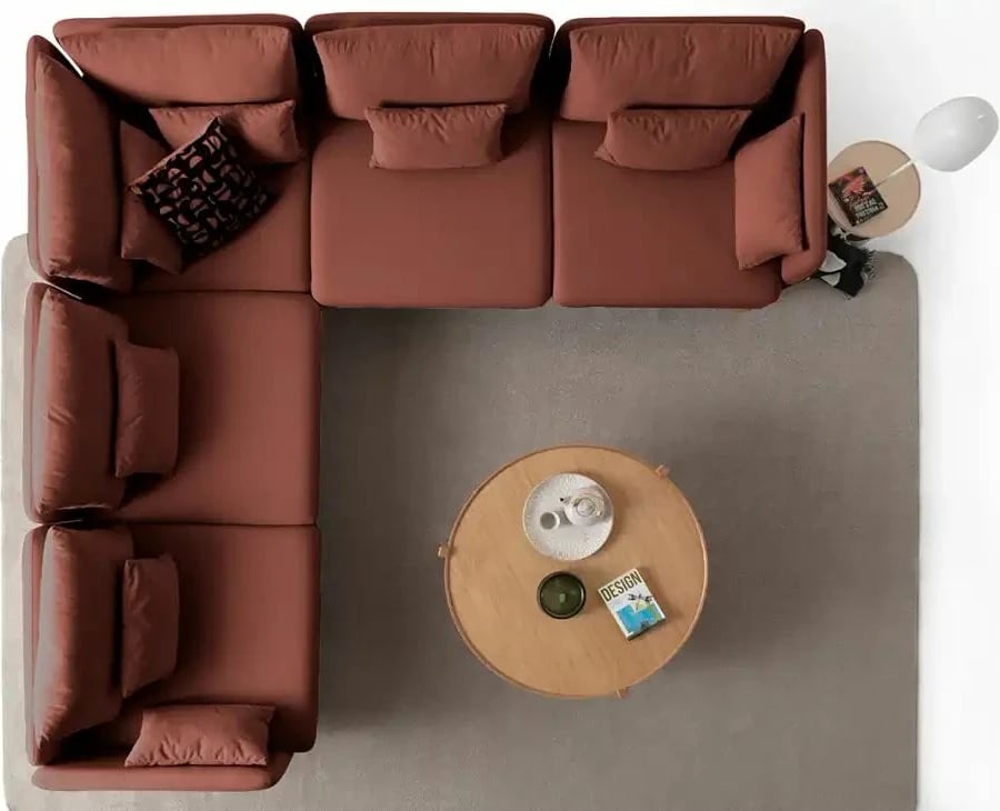 Këndare Flexy L, ngjyrë e kuqe tullë, Atelier del Sofa