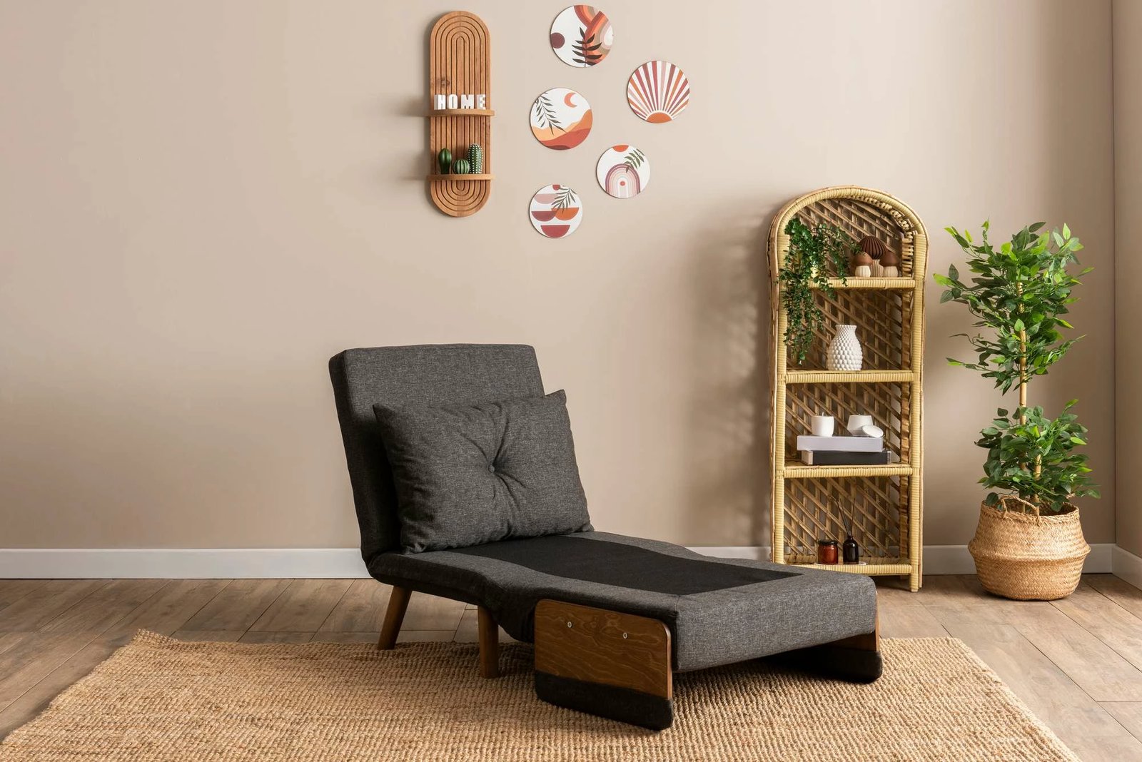 Krevat-karrige një vendësh Atelier del Sofa, Cosmo Single, gri e errët