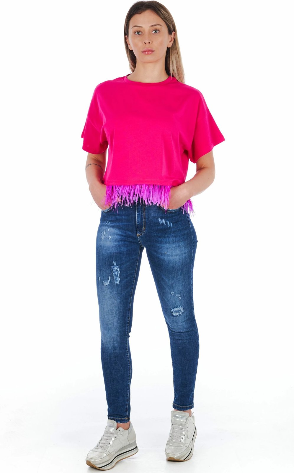 Xhinse për femra Frankie Morello, të kaltërta 