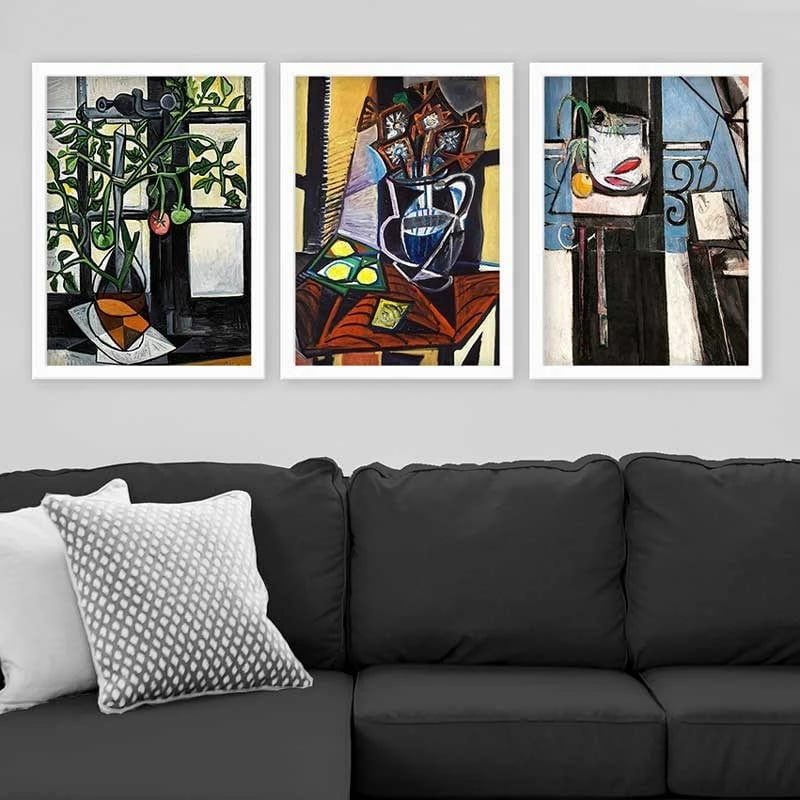 Pikturë dekorative me kornizë (3 copë), Wallity, 3BC_UNPP04_3545