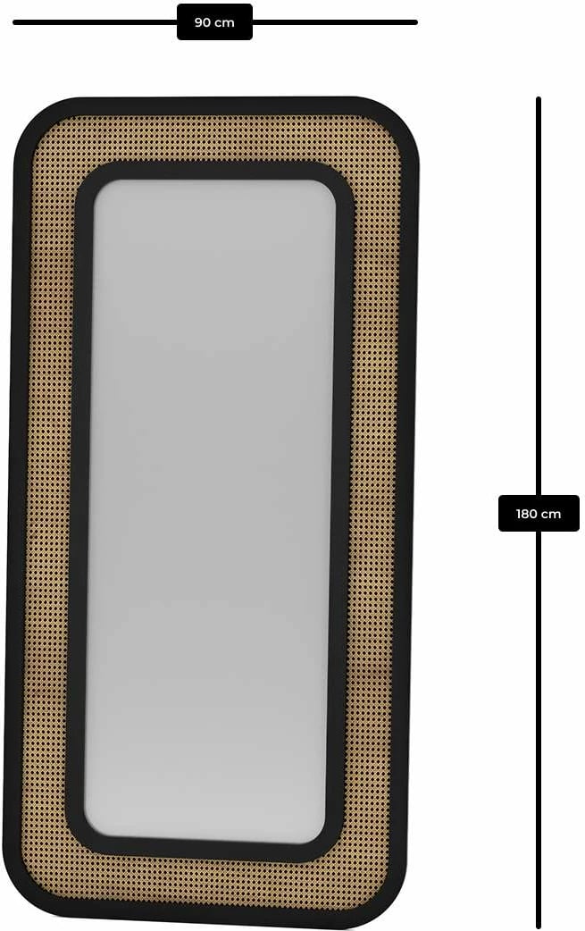 Pasqyrë Cheval, ngjyrë e zezë, Skye Decor, 90x180cm