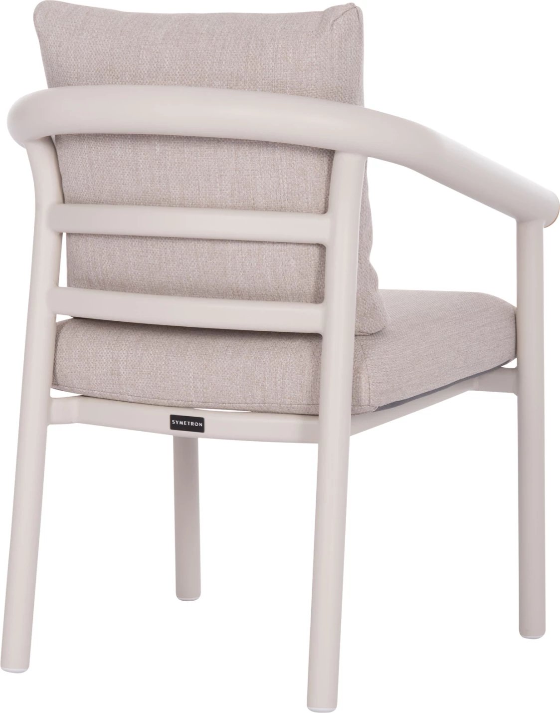 Karrige ngrënieje EUTOPIA, alumin krem e bardhë, stof OLEFIN bezhë, 62x66x78cm