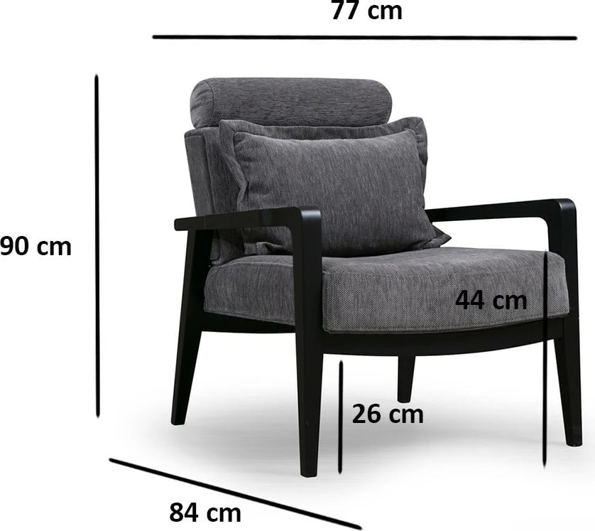 Karrige Wing, Atelier del Sofa, Apollo, ngjyrë gri