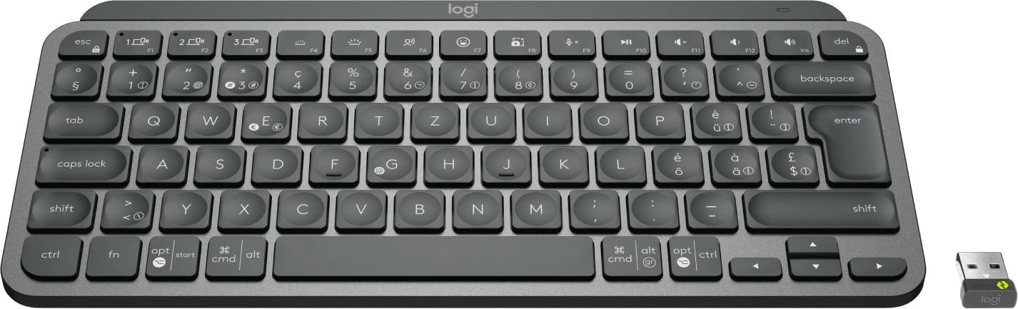 Tastierë mini Logitech MX Keys Mini for Business, wireless, Bluetooth, QWERTZ, LED, Graphite