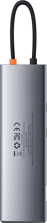Kasë Baseus Metal Gleam Series CAHUB-CT0G, 11 porte, USB-C, HDMI, VGA, RJ45, Gri