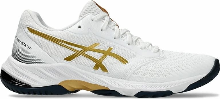 Atlete për femra Asics, të bardha dhe të arta