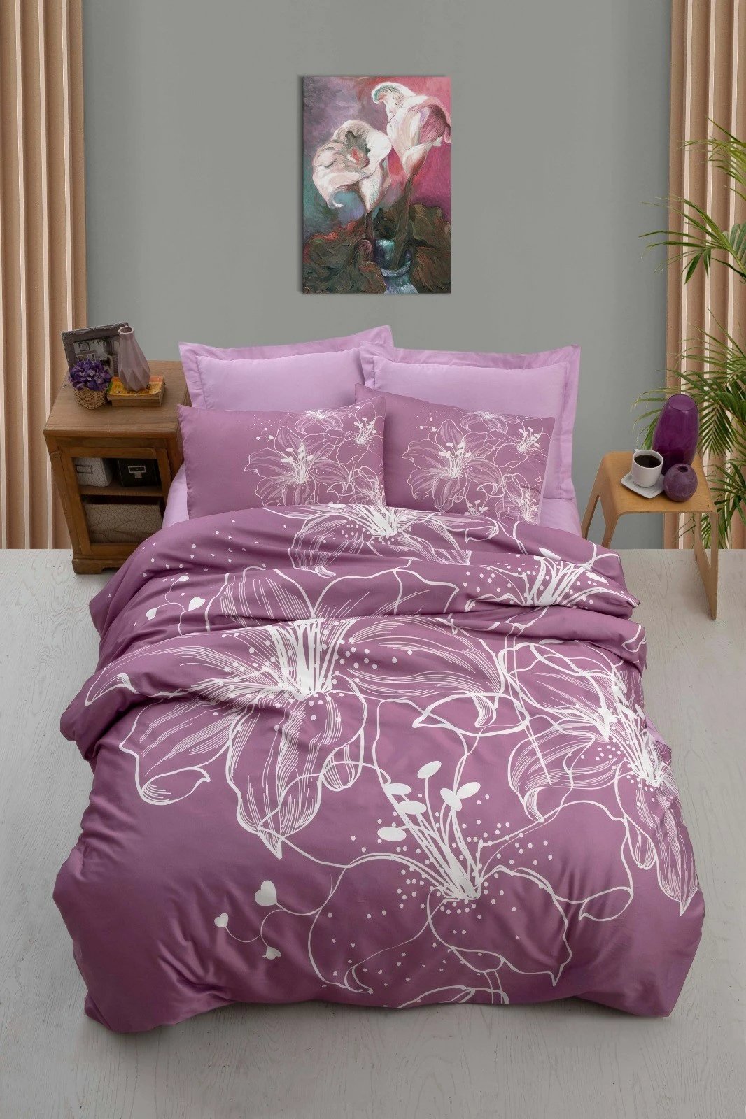 Set mbulesë për jorgan Super King, ngjyrë lejla dhe e bardhë, L'essentiel, 471