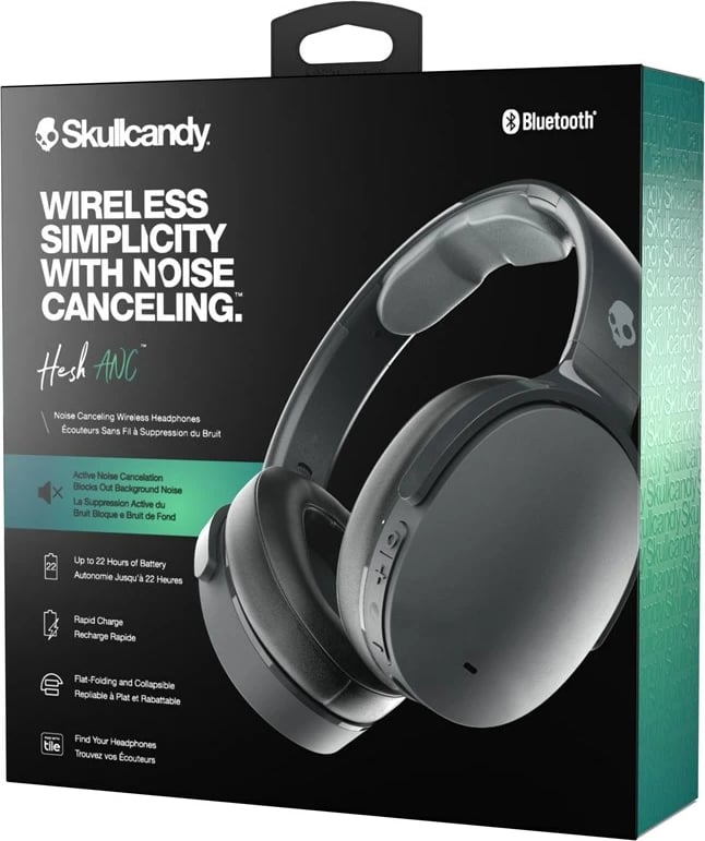 Kufje Skullcandy Hesh ANC, me dhe pa tela, për muzikë dhe biseda, të zeza