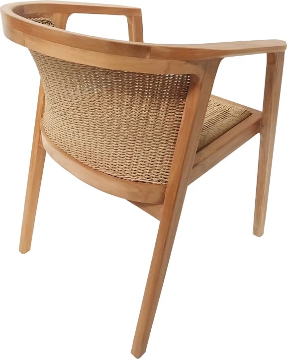 Karrige Granny, dru tik, litar sintetik, ngjyrë natyrale, 60x60x82cm