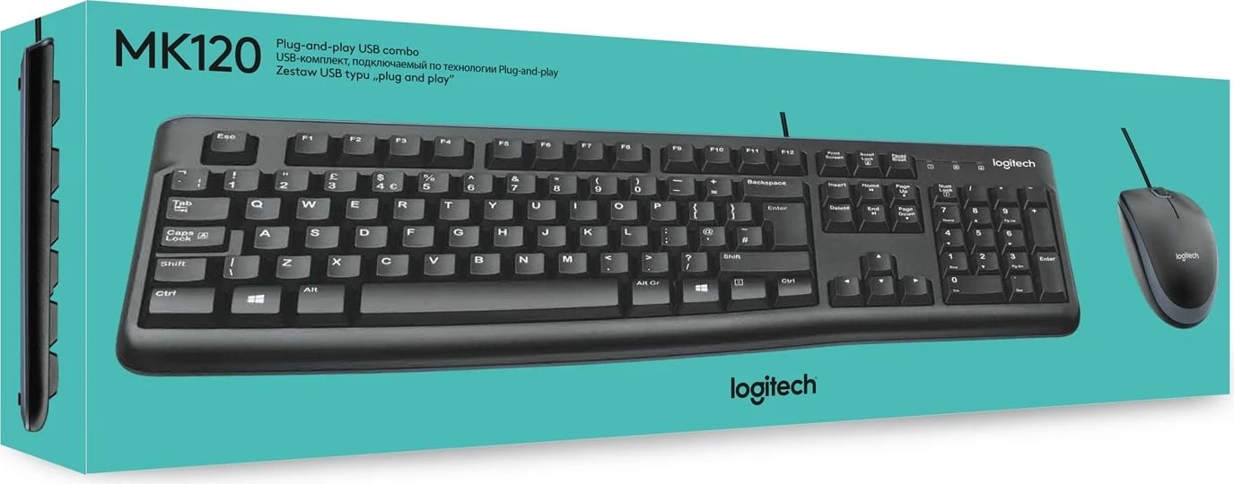 Tastierë dhe mi Logitech Desktop MK120, me tela