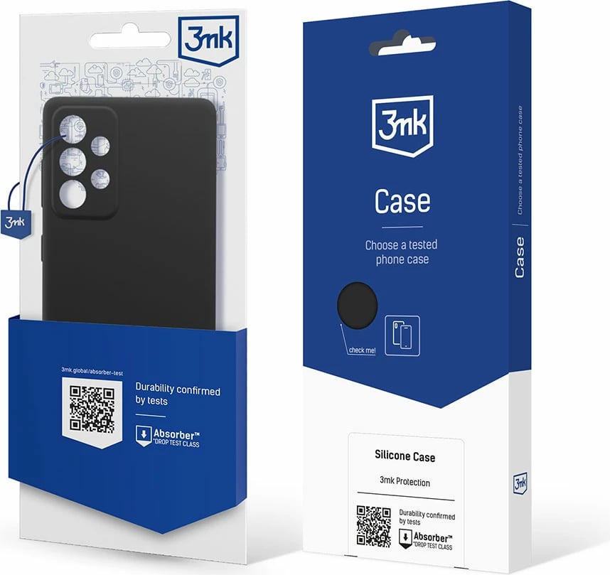 Mbështjellës silikon Samsung Galaxy A53 5G 3mk, i zi