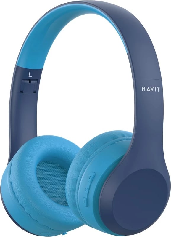 Kufje Bluetooth për fëmijë Havit H626BT, Wireless & Wired, 400 mAh, të kaltërta