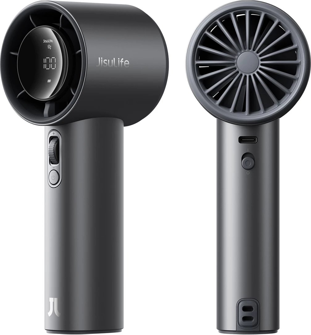 Ventilator dore Jisulife Pro1 S FA53PRO, 5000 mAh, USB-C, Gri e errët