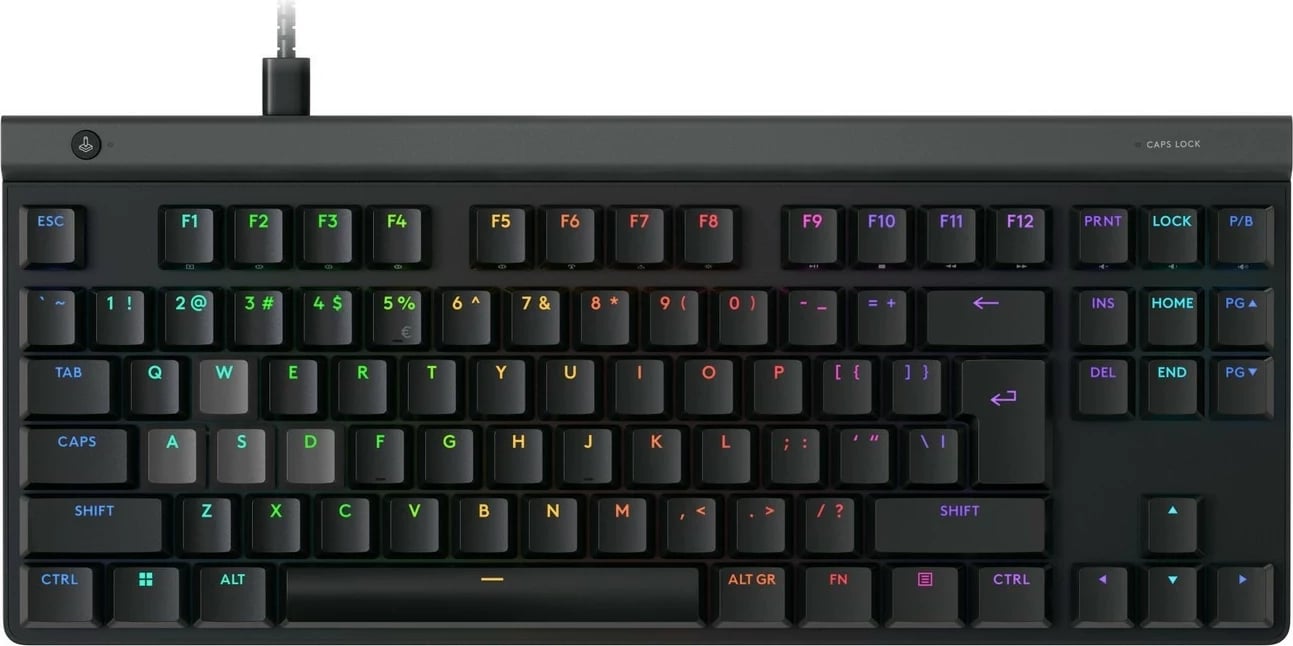 Tastierë gaming Logitech G515 TKL Rapid, RGB, USB, anglisht, e zezë