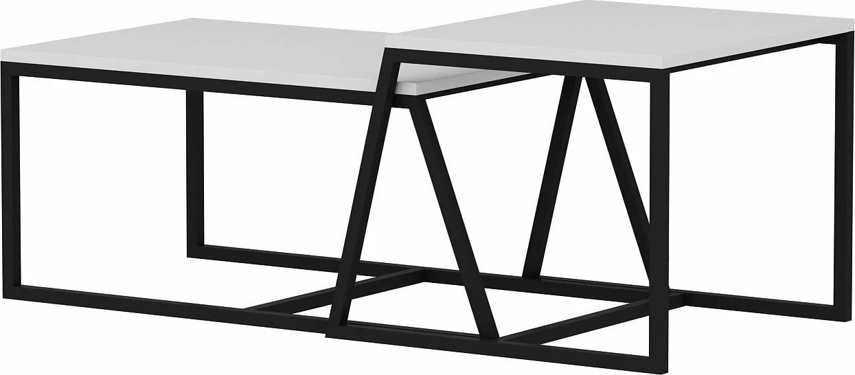 Tavolinë kafeje Hanah Home, minimaliste, e bardhë