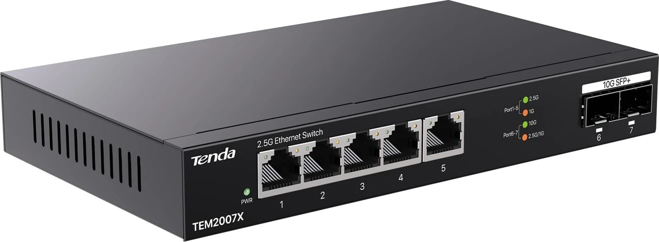 Switch Tenda TEM2007X, 2.5G Ethernet, Desktop, Zi