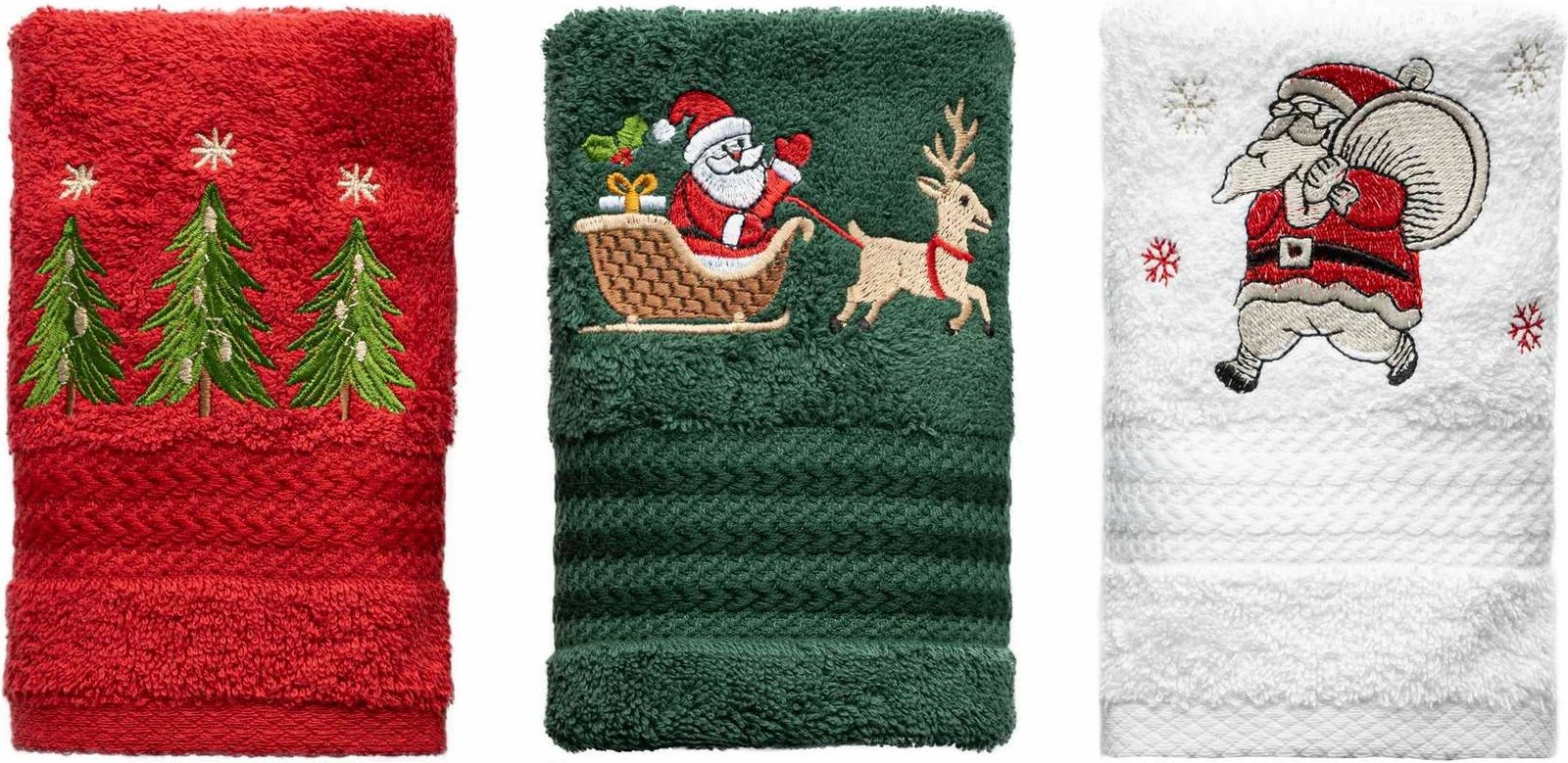 Set peshqirësh për larje (3 copë), temë Krishtlindjesh, Mijolnir, Santa C Set peshqirësh për larje (3 copë), temë Krishtlindjesh, Mijolnir, Santa C