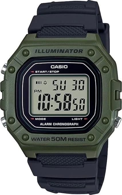 Orë dore për meshkuj CASIO Timeless Collection Sport Illuminator, army green