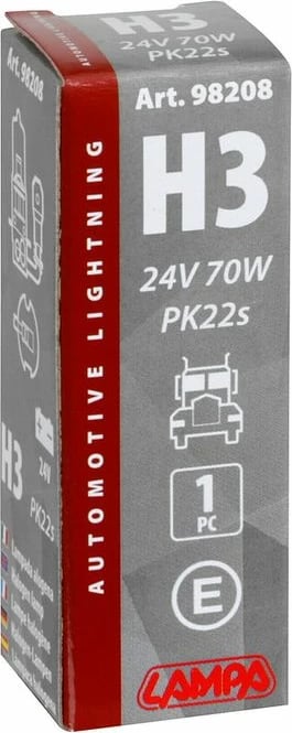 Lampa H3 24v 70w Pk22s 98208 Kuti