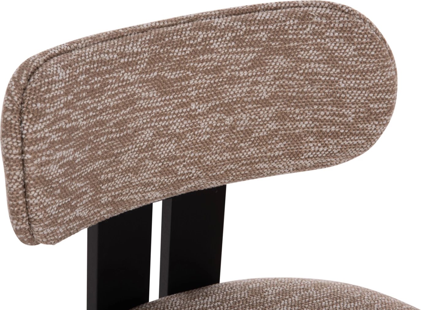 Karrige ngrënieje KARVO, set prej 2 copë, stof kafe, dru i zi, 57x50x78.5cm