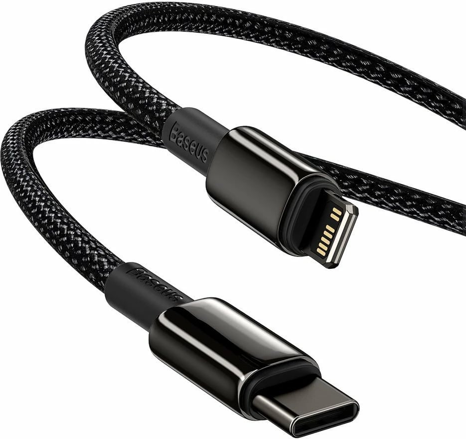 Kabllo Baseus CATLWJ-01, USB-C në Lightning, 1m, 20W, e zezë