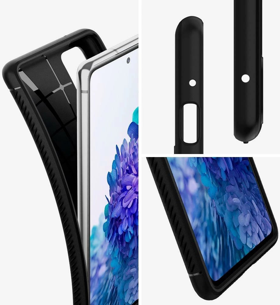 Mbështjellës Spigen Rugged Armor për Samsung Galaxy S20 FE, Matte Black