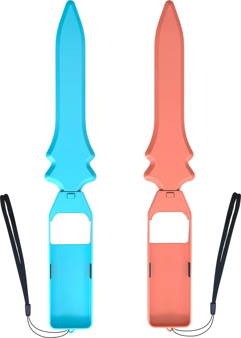 Set aksesorësh lojërash sportive për Nintendo Switch 2, Hurtel, Family Accessory Pack 2 15-in-1, me çantë udhëtimi, portokalli dhe kaltër, set 15 copë