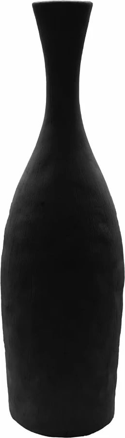 Vazo FRASCO, polirezine, e zezë, 16x10x54cm