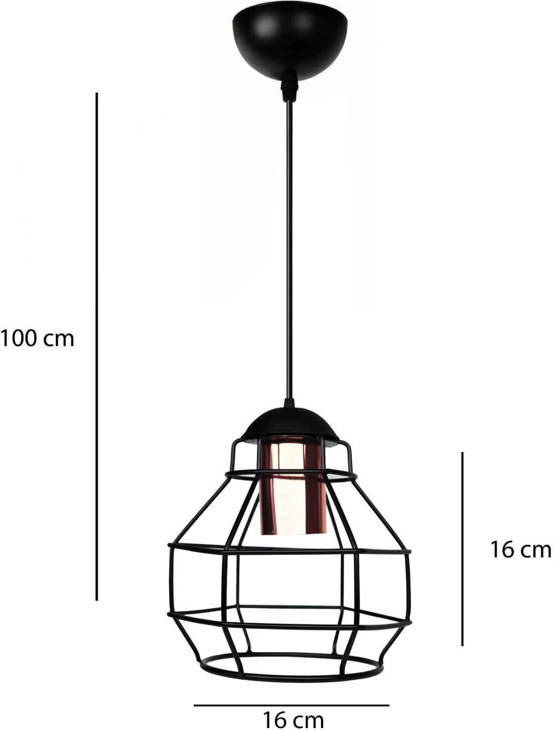 Llambë tavani Opviq, e zezë, AYD - 3739