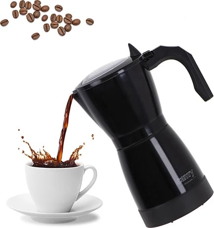 Kafeteri Moka elektrike, Camry, CR 4415, 300 ml 6 filxhanë, 480W, bazë 360°, e zezë