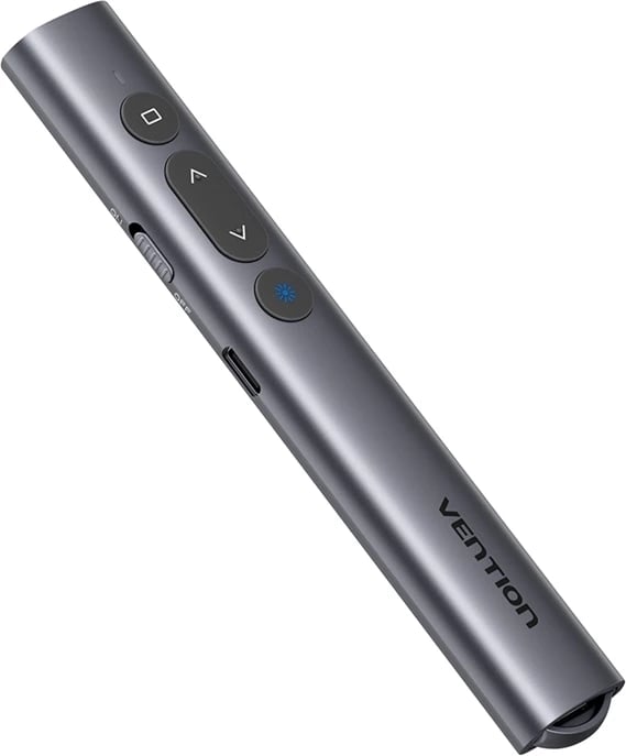 Prezenter wireless Vention KQJH0 me lazer të gjelbër, gri
