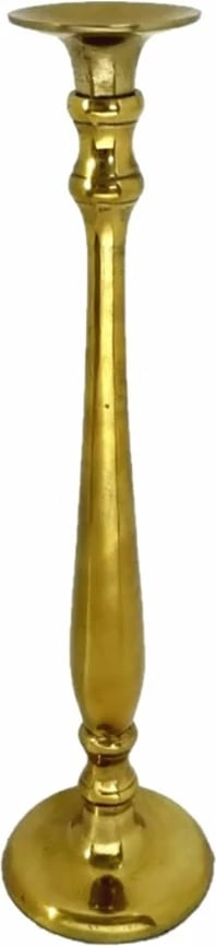 Mbajtëse qirinjsh ENSUI, alumin, ngjyrë ari, 17x17x65 cm