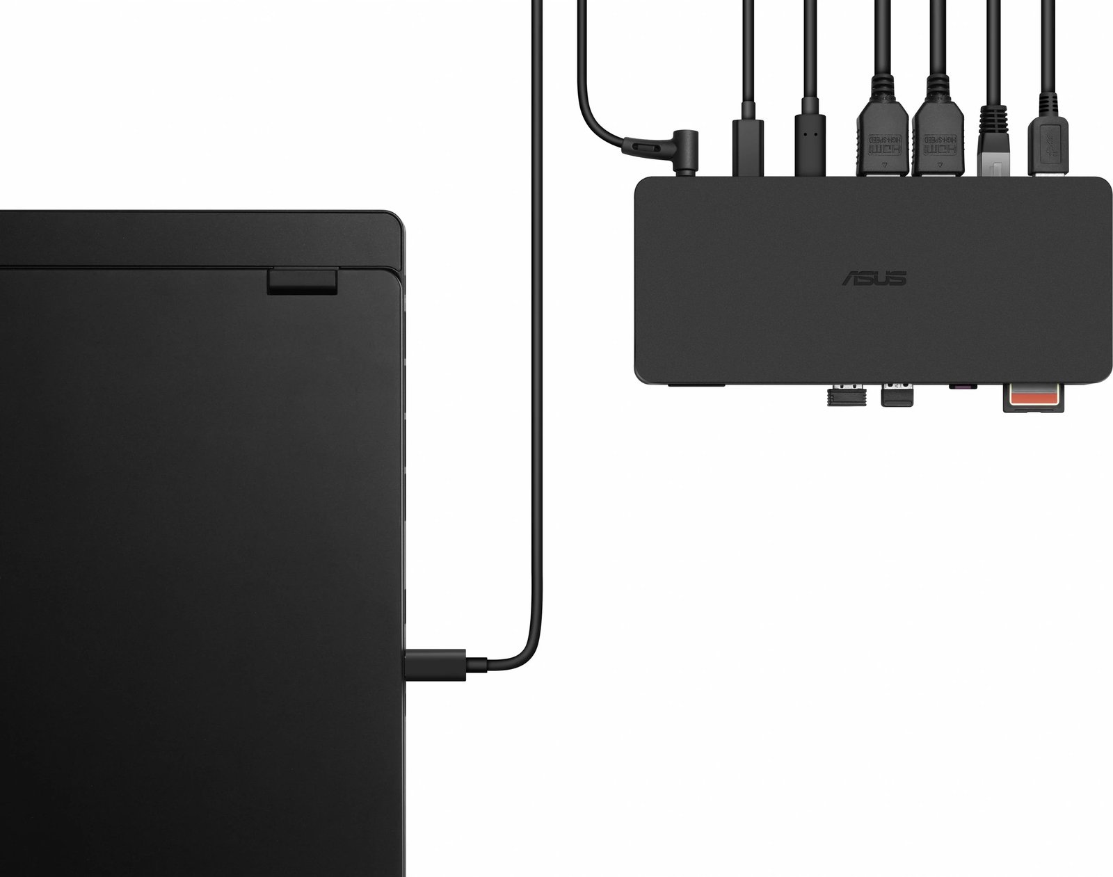 Dok stacion ASUS Triple 4K Thunderbolt 4 Dock DC500, 96W, 2x HDMI 2.1, Thunderbolt 4, Ethernet 2.5G, SD/microSD, e zezë