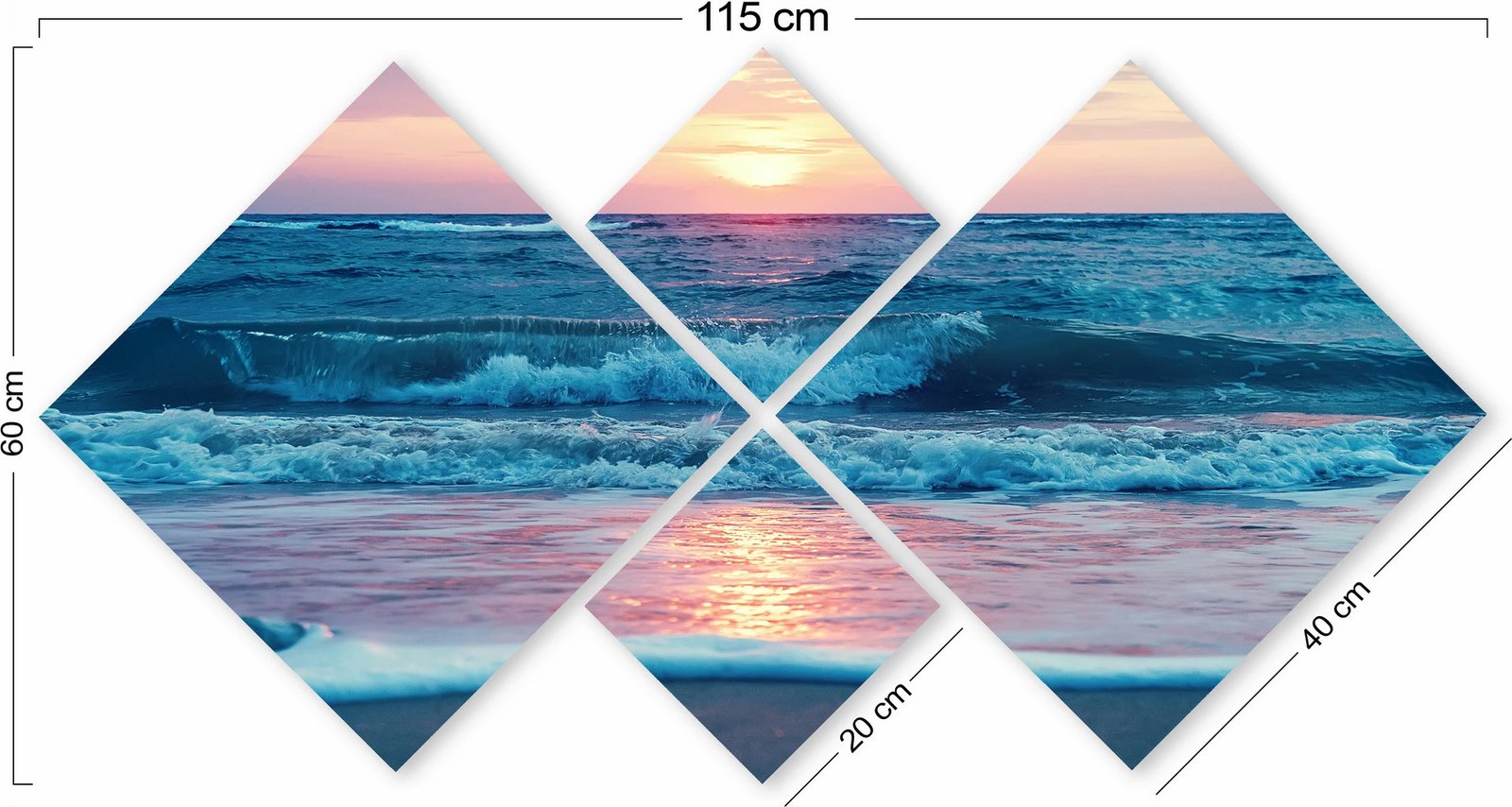 Pikturë dekorative MDF, 4 pjesë, Wallity, 4MDF1067702498