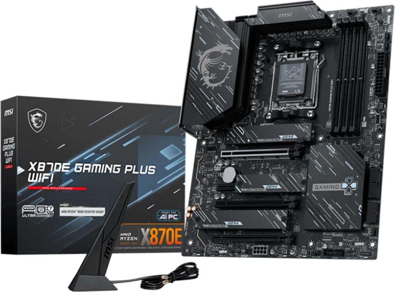 Pllakë amë MSI X870E GAMING PLUS WIFI, Socket AM5, ATX, Wi-Fi 5, Bluetooth 4