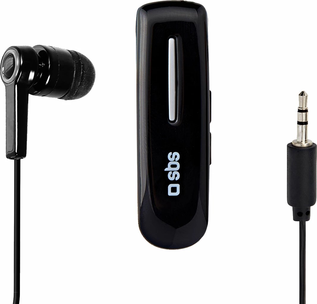 Kufje wireless SBS TECLIPHEADSETBTK me klip, Bluetooth 3.0, E zezë