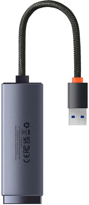 Adapter rrjeti Baseus Lite Series WKQX000113, USB në RJ45, 1000 Mbps, Gri